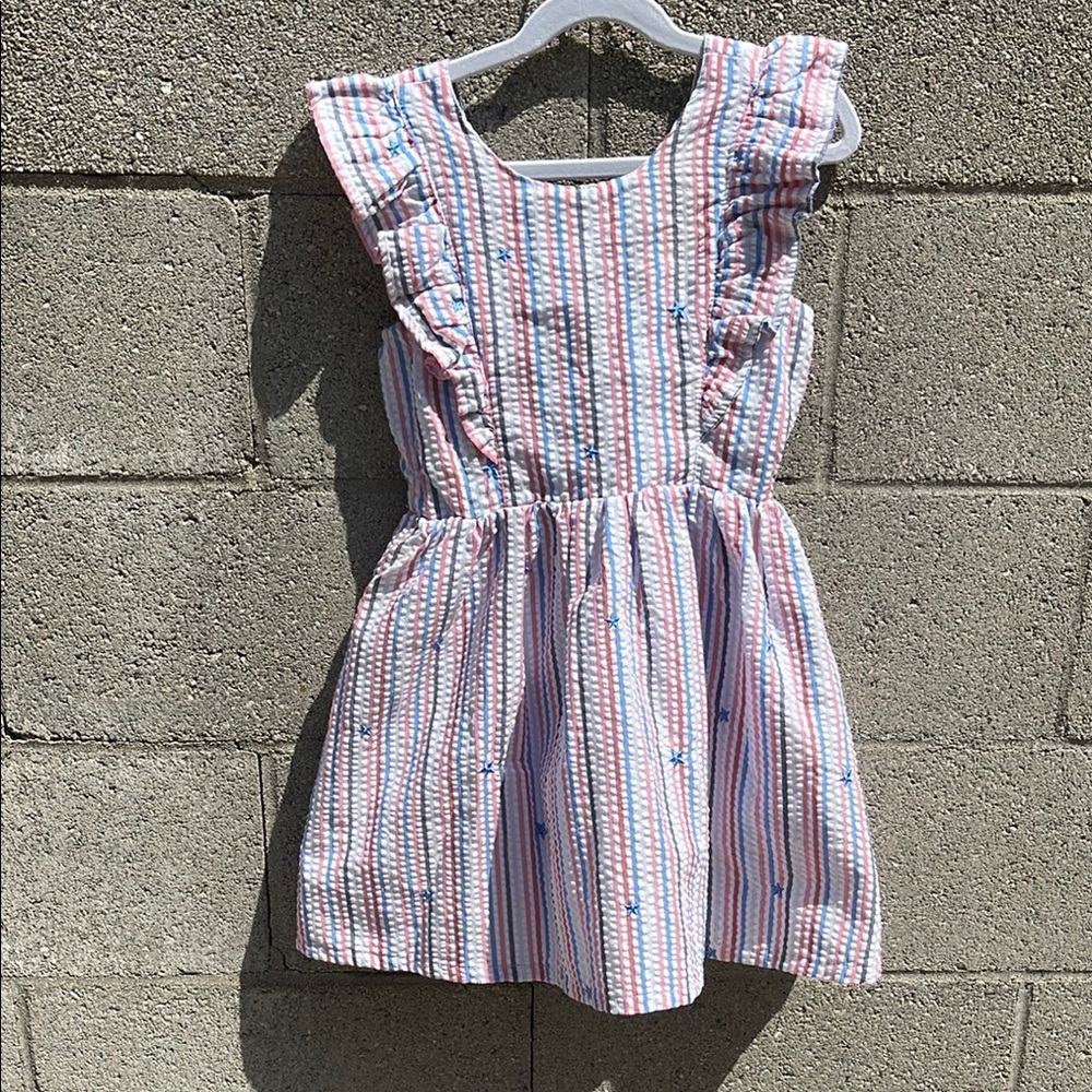 Cat & Jack Striped Pink and Blue Kids Dress